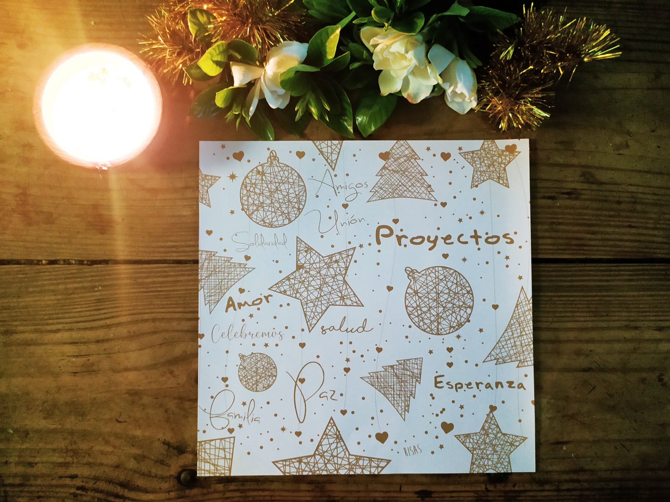 Combo Individual Estrellas Blanco CUADRADO + Porta Servilletas x 10 - Imagen 3