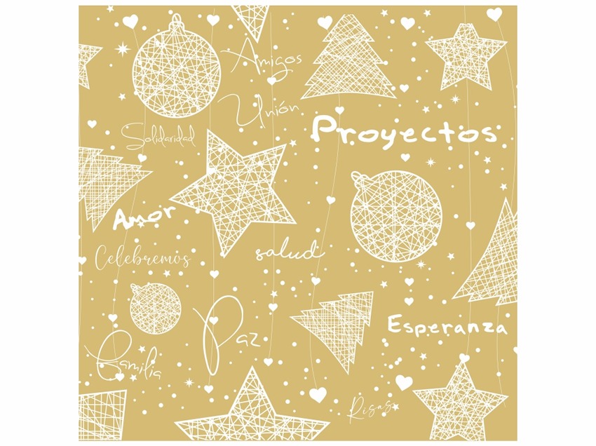 Combo Individual Estrellas Dorado CUADRADO + Porta Servilletas x 10 - Imagen 4