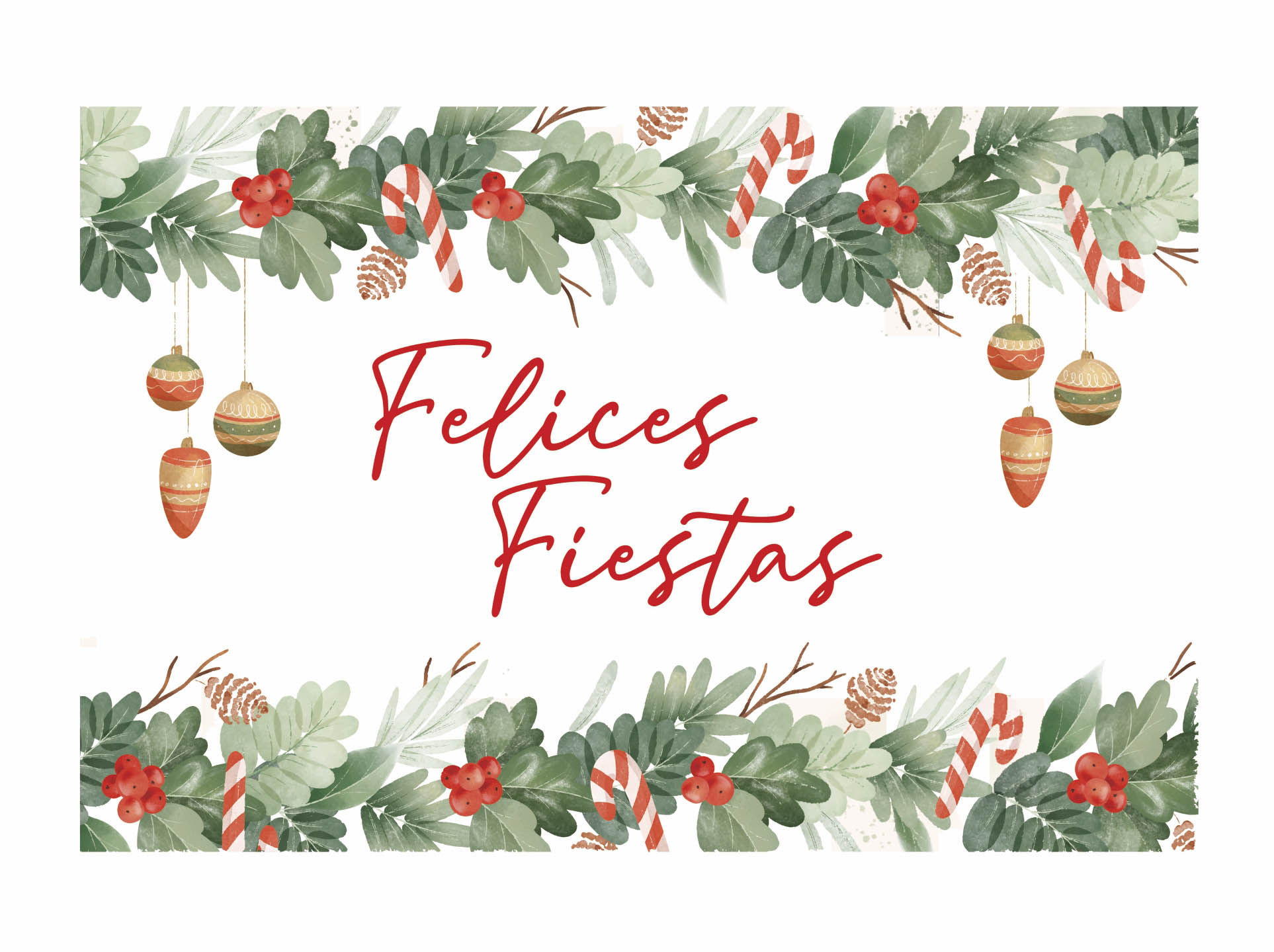 Combo Individual Felices Fiestas RECTANGULAR + Porta Servilletas + Posavasos x 20 - Imagen 5