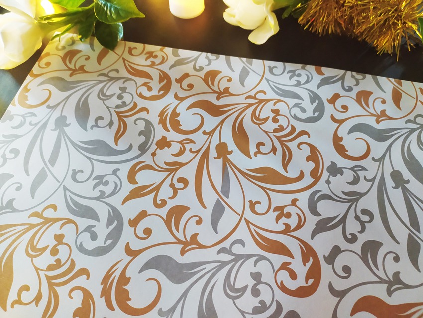 Combo Arabescos simil Plata/Dorado Individual RECTANGULAR + Porta Servilletas + Posavasos x 10 - Imagen 4