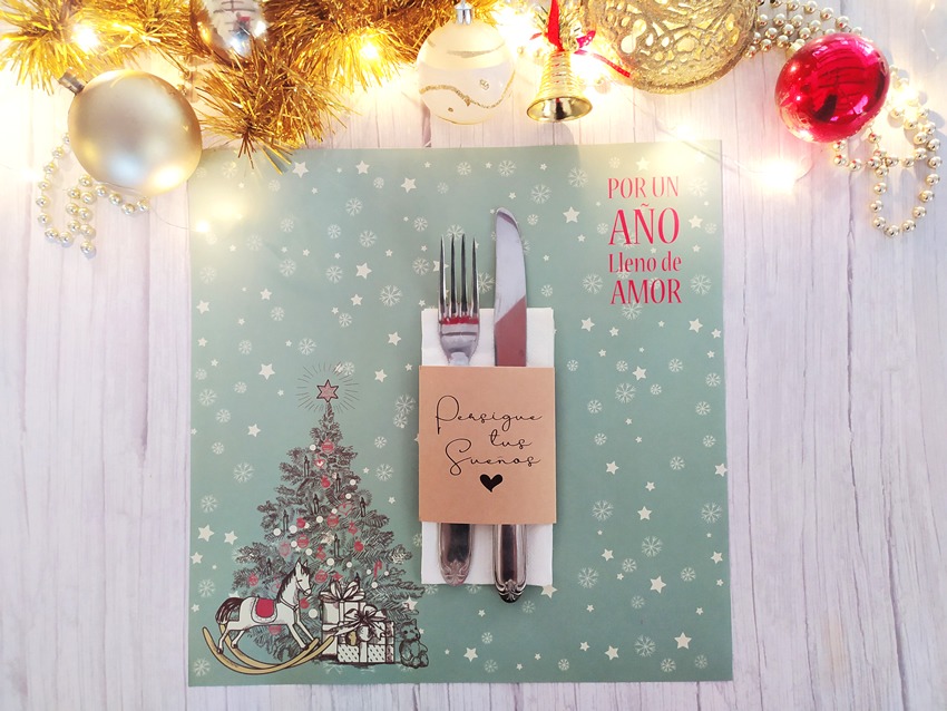 Combo Individual CUADRADO Arbol Vintange + Porta Servilletas x 10