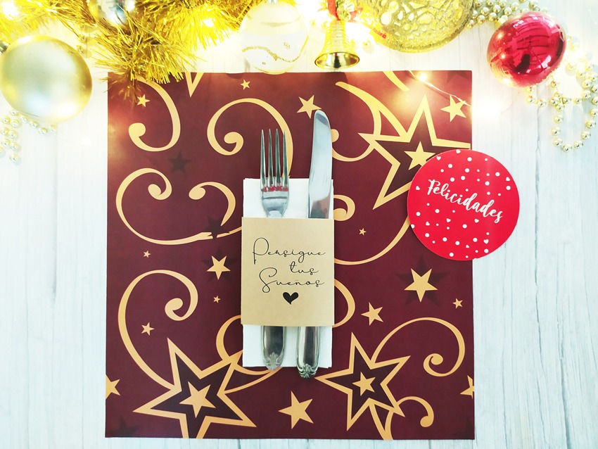 Combo Individual Estrella Borravino CUADRADO + Porta Servilletas + Posavasos x 10